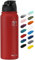 Fanhaw 600ml Trinkflasche Edelstahl mit 1 Deckel (Chug Deckel) - Für Schule, Kinder, Frauen, Männer | Auslaufsicher & Schweißfest mit Anti-Staub Deckel (Rot)