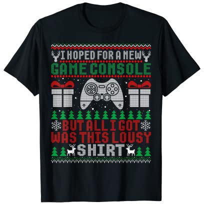 Gamer Geschenkidee Gaming Spruch Hässlicher Weihnachtspullover T-Shirt