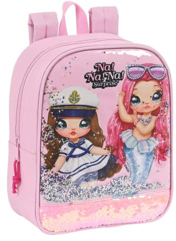 Safta - Rucksack Guarderia Adapt. Trolley Nanana Sparkles 22 x 27 x 10 cm, Mehrfarbig, Standard (612264232)