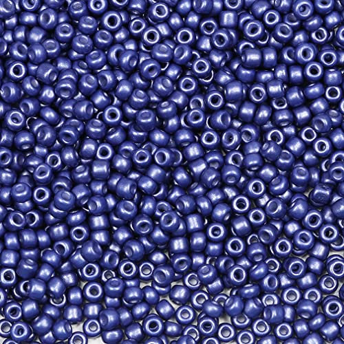 Bala&Fillic Marineblau Farbe 3mm Perlen zum Auffädeln 3600Stücke/100Gramm,8/0 Glasperlen zur Herstellung Schmuck, Armbändern, Halsketten und Ohrringen (Marineblau)
