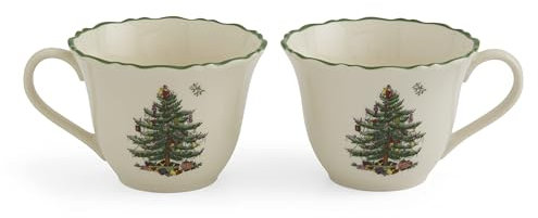 Spode Christmas Tree Punch Cups Set of 2- 8 Ounce