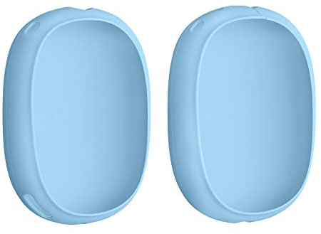 kwmobile Protectores de Silicona Compatible con Apple AirPods MAX - 2X Protector para Auriculares - Azul Claro