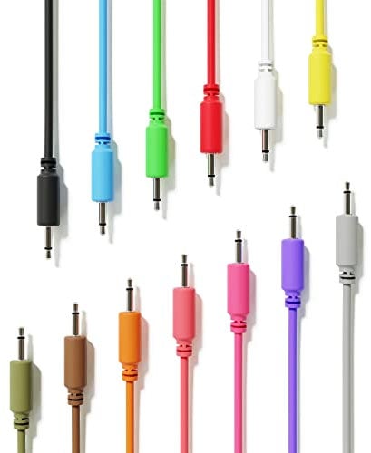 ExcelValley - Mono Modular Patchkabel TS 3,5mm 1/8 Zoll Eurorack Synthesizer [13-Pack | 60 cm - 23,62]