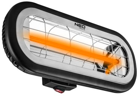 NEO TOOLS Heizelement blendungsarme gelbe Lampe, für Heizkörper 90-032, Leistung 2000W, Dauer 6000 Stunden, Länge 390 mm, Durchmesser 12 mm