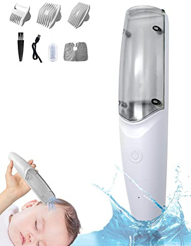 Haarschneidemaschine für Kinder. Silent Kabellos Haarschneider 48dB, Wasserdicht IPx7. Haarschneider für Kinder mit Keramikklinge für Empfindliche Haut und USB-Ladekabel.