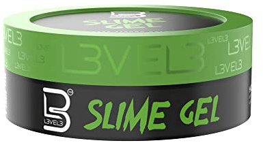 L3VEL3 L3-Gel Slime - Delivers Super, Strong Hold - Creates Sleek and Spiky Styles - Tames Frizz - Adds Shine and Volume - Water Based and Flake Free Formula - Enriched with Castor Oil - 100 ml