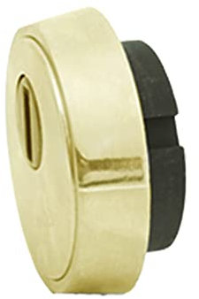 MICEL - 97943 - Escudo de seguridad para cerraduras de puertas, Acabado en Latón Satinado, Diámetro ø 65 mm, Grosor 25 mm, 65 x 65 x 25 mm