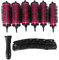 Roundsky 6 Teile/Satz 3 Größen Abnehmbarer Locken Wickler Pinsel mit Positionierungs Klammern Aluminium Keramik Locken Wickler Kamm Friseur