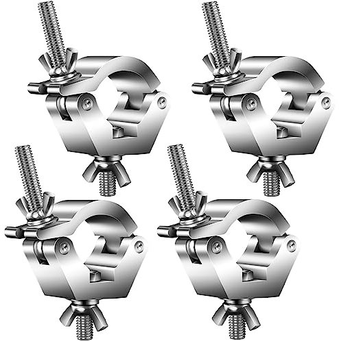 4PackS Stage Lights Clamp Aluminum Alloy Truss-O Light Clamps Heavy Duty 220lb,Fit Tube/Pipe OD 1.1''-1.41''(28mm-36mm) for DJ Lighting Par Lights Spot Lights
