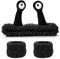WLLHYF Spa Bandeau Nettoyant Visage Bracelet Ensemble Maquillage Head Band Escargot Coral Fleece Hair Band Skincare Hairband Élastique Creative Mignon Cheveux Accessoires pour Femmes Filles (Noir)