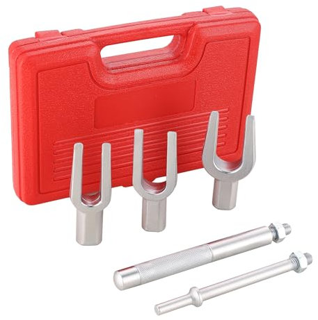 NYXOVA 5-Piece Ball Joint Separator Set, Pickle Fork Tool Set, Tie Rod Removal Tool for Car Van Light Truck, Ball Joint Remover for Pitman Arm Removal with Air Hammer Adapter & Striking Handle