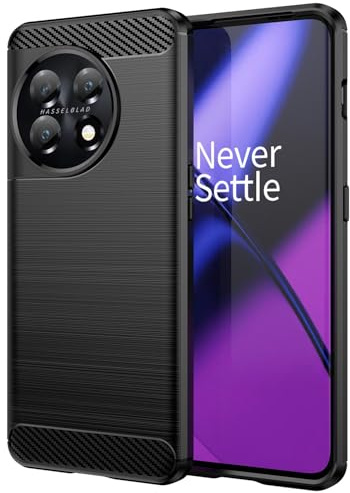Max Power Digital Hülle für OnePlus 11 Carbon Cover Schutzhülle Handyhülle Silikon Case Stoßfest Kratzfeste Schutzhülle Schwarz Cover Shock [Kabellose Aufladung Kompatibel]