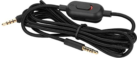 Cuifati Headset-Kabel Als Ersatz für G Pro G Pro X G433 G233, Gewebtes Kopfhörerkabel mit Lautstärkeregler und Stummschalter, Ersatz für Gaming-Headset-Audiokabel (BLACK)