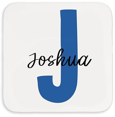 Personalised mug with name and initial, personalised gifts for women coffee mug coffee cup, customised gifts, mugs for women, coffee mugs, personalised gifts for girls (Blue coaster)