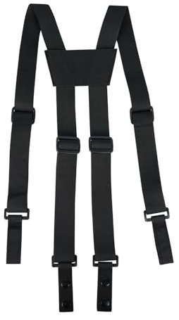 YUECIBAI Hosenträger Suspender Taktischer Hosenträger-Gürtelgurt Für Männer 3,8 cm Verstellbarer Werkzeuggürtel-Hosenträger Mit 4 Schlaufenbefestigungen Kml913-Schwarz