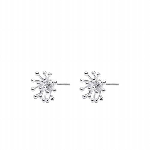 S925 Silber Kleine Blume Ohrringe Weibliche Persönlichkeit Einfache Kleine Frische Wald Stil Löwenzahn Ohr Schmuck Winter Silber, GeRRiT, Kleine Blume Ohrstecker, 925er Silber