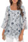 Syphiby Blouses for Women, Business Casual Dressy Tunic Tops Ruffle 3/4 Sleeve V Neck Flowy Dress Shirts for Leggings Wedding Guest Night Out Boutique Clothing