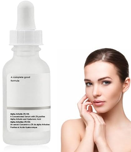 Alpha Arbutin 2% + HA Hyaluronsäure, Hyaluronic Acid Serum, 2% Alpha Arbutin Serum,Hyaluronsäure Gesichtsserum,Serum zur Entfernung von Pigmentflecken, Anti Age Serums,Flecken Entfernen, Akne Flecken
