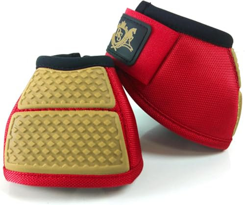 No Turn Gold Line Glockenstiefel | Verhindern Sie Verletzungen des Pferdes, hervorragender Schutz, Komfort, professionelle KPU-Blockenstiefel Material 1682D mit stoßdämpfender Mitte, entspannt und