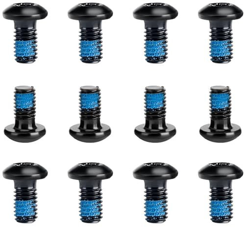 12Pcs Beautiful Bike Disc Brake Rotor Bolts Unique Bicycle Rotor Screws Aluminium Alloy Durable Brake Rotor Bolts for Road Bike Mountain Bike