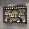 Modernes Wand-Weinregal Mit LED-Beleuchtung, Metall- Und Glas-Design Für Bar-Einheiten, Restaurants Und Zuhause, Vereint Elegante Präsentation Mit Hochwertiger Aufbewahrung(Black,39.3in/100cm)