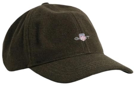 GANT Herren Shield Melton Cap - Juniper Green, Wacholdergrün, Einheitsgröße