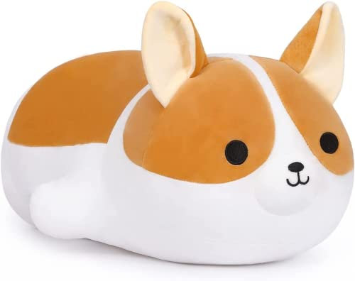 Sausudols Shiba Inu Plüschtier Weiches Kissen Corgi Stofftier Plüschkissen Spielzeug Puppen für Kinder Geschenk 60 cm