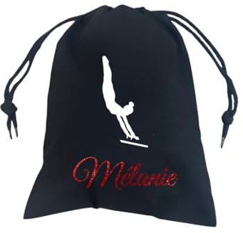 Sac à Maniques NOIR GYM GAF/GAM personnalisé avec prénom - La Fabrique d'EC