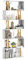 COSTWAY 4/5/6-Tier Bookshelf, S-Shaped Bookcase Ladder Shelving Unit with Anti-tipping Kits, Freestanding Tall Storage Shelf Open Display Rack for Living Room, Bedroom & Office (70 x 24 x 189cm)
