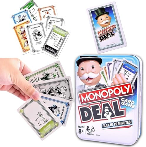 LGWJHCY Deal Card Game, Board Games, Fun Card Game for Young and Old, Adults Party Game for 2-5 Players Ages 14+ Years, 10-30 Minutes Playing Time（Blue）