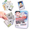LGWJHCY Deal Card Game, Board Games, Fun Card Game for Young and Old, Children and Adults Party Game for 2-5 Players Ages 8+ Years, 10-30 Minutes Playing Time（Blue）