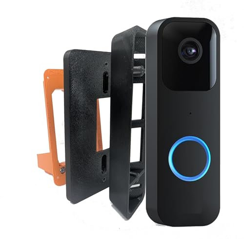Wall Plate for Blink Video Doorbell Camera. Electrical Box Compatible. Doorbell Replacement Compatible. (With 35 Degree Angle Mount)
