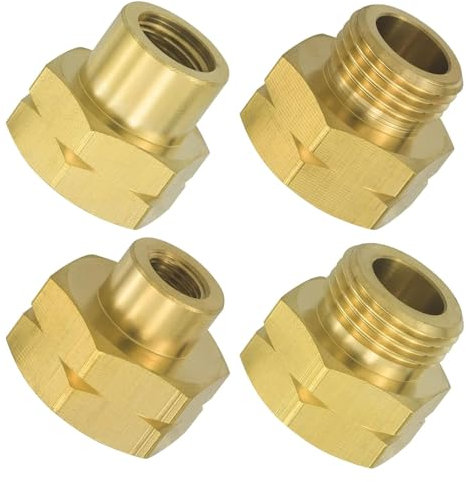 GisWell 4 Stück Euro-Füllset für Gasflaschen,Gasflaschen Adapter Set Europa,Adapter Gasflasche,Gas Adapter Set Europa Camping,Universal Gasflaschen Adapter,Übersichtlich nummeriert(D1,D2,D3,D4)