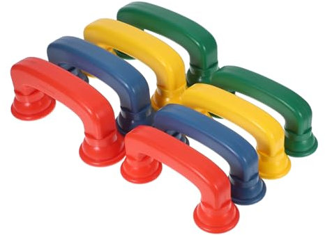 Yardwe Educational Boys and Girls Simulation Handset 8pcs Set of Plastic Telephone Handsets for Pretend Play Develop Language Skills Logical Thinking