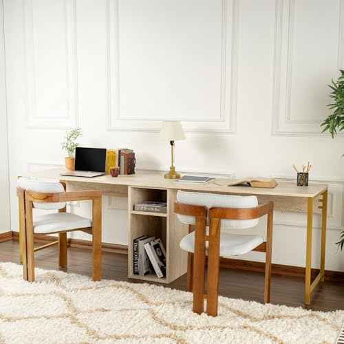 Dmora Schreibtisch Caprioli 240x60x74 cm Beige mit PC-Halter