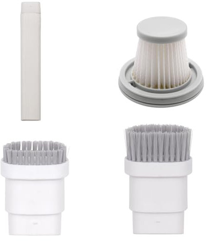 HUAYUWA Ersatz-Zubehör, kompatibel mit Xiao-Mi/kompatibel mit Mijia Handstaubsauger für Zuhause, Auto, kabelloser Mini-Staubsauger (1 kurzer und langer Bürstenkopf + 1 HEPA-Filter + 1 Fugendüse)