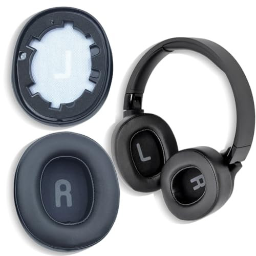 Almohadillas de Repuesto Negras para JBL Tune T700BT/T710/T720/T750BTNC/T760NC, Cuero proteico + Espuma viscoelástica, Almohadillas Auriculares, Cascos jbl inalambricos