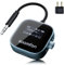 SOOMFON Bluetooth 5.3 Transmitter Receiver with 3.5mm Jack with LCD Screen, Dual Pairing,13H Playtime AUX Bluetooth Adapter, 2-in-1 Wireless Audio Transmitter for Airplane TV Headphones Speakers