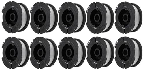Daaxing Lot de 10 bobines et ligne pour débroussailleuse Black & Decker BESTA525 BESTA528 BESTA530 BESTE630 BD032