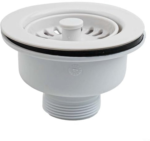 Entgoinggo 114mm PP Flange Fits Sink Mini Basket Strainer Replacement Waste Kits Kitchen Bathroom Basins