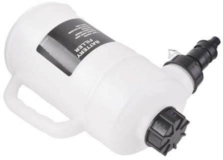 NPXUAMTJ 2L Battery Acid Filling Bottle With Comfortable Grip Handle Automotive Motorcycle Battery Maintenance Tool For Vehicles Automatic Shut Off Battery Filler
