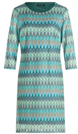 Betty Barclay Damen Etuikleid mit 3/4 Arm 44, Blau/Grün
