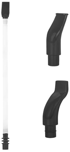 JoyousMall Melodica Flexibler Schlauch mit 2 Mundstücken, ABS Kunststoff Blasschlauch für 32/37 Tasten Pianica, Hohe Luftdichtheit Ersatzzubehör, Schwarz und Weiß
