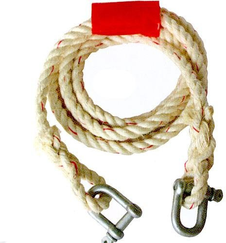 Abschleppseil 2500 kg Sisal / mit 2 Schäkeln
