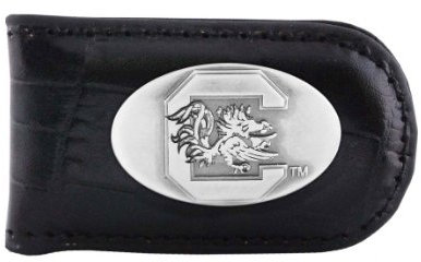 ZEP-PRO NCAA South Carolina Fighting Gamecocks schwarzer Krokodilleder-Magnet Concho Geldklammer Einheitsgröße