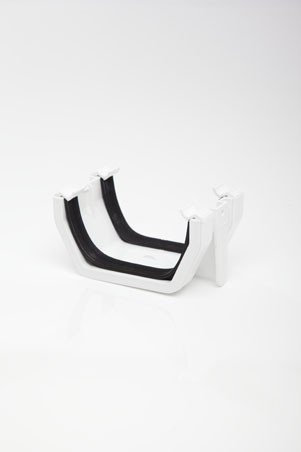 POLYPIPE RS202 White Union Bracket for 112mm Square guttering System