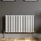 iBathUK Strata Horizontal Radiator, Single Oval Panel Radiators, 600x1020mm Slim Radiator for Bathroom,Kitchen,Living Room - White