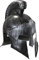 W WIDMANN MILANO Party Fashion 02418 - Spartanischer Helm, Silber, Soldat, Rüstung, Kopfschmuck, Accessoire, Motto-Party, Karneval