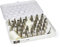 De Buyer - Coffret de 35 douilles en inox et ses adaptateurs - 30 x 24 cm - Inox de Qualité Professionnelle, Sans Soudure pour Hygiène Parfaite, S'Adaptent aux Poches Pâtissières