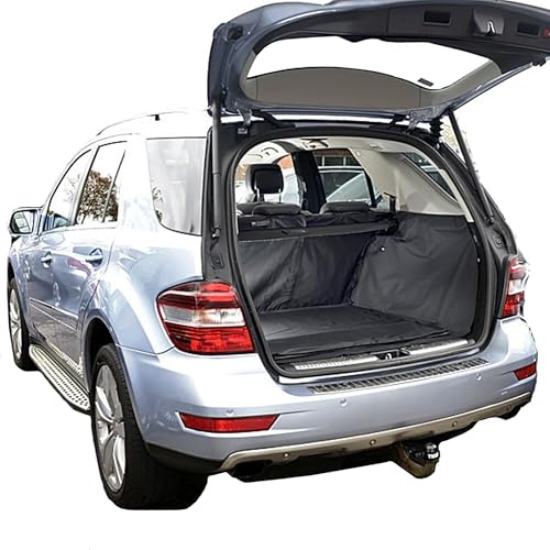 To Fit Mercedes ML Boot Liner 2005-2011 | Tailored Car Boot Protector, Dog Boot Mat With Rear Bumper Cover, All Weather, Black